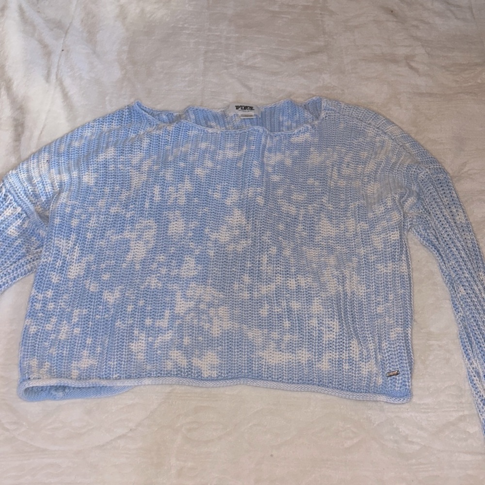 PINK Cloud Cropped Knit Sweater